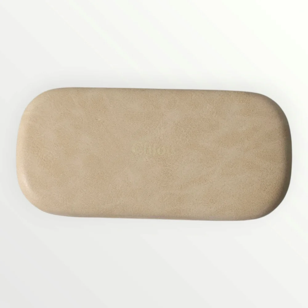 Chloé Beige Eyeglass Case Designer Sunglass‎ Hard Shell Protective Travel Case